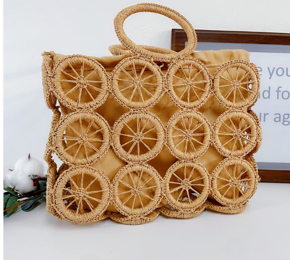 Madison Hollow Out Strickhandtasche