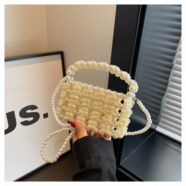 Evelyn Acryl-Handtasche mit Rosenperlen