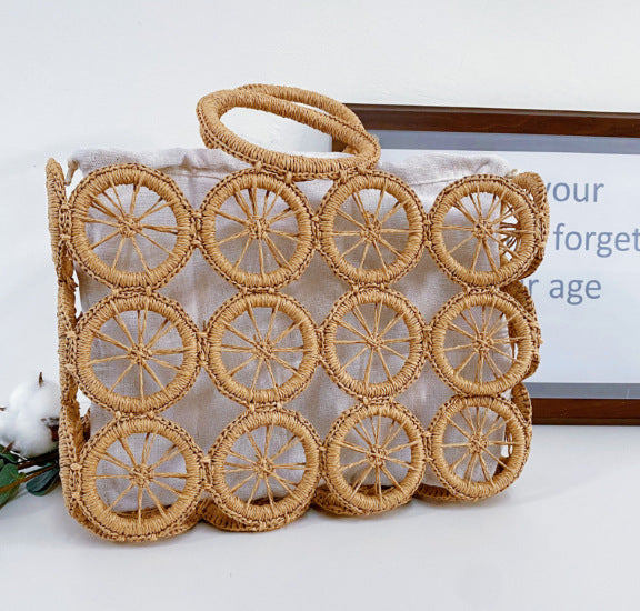 Madison Hollow Out Strickhandtasche