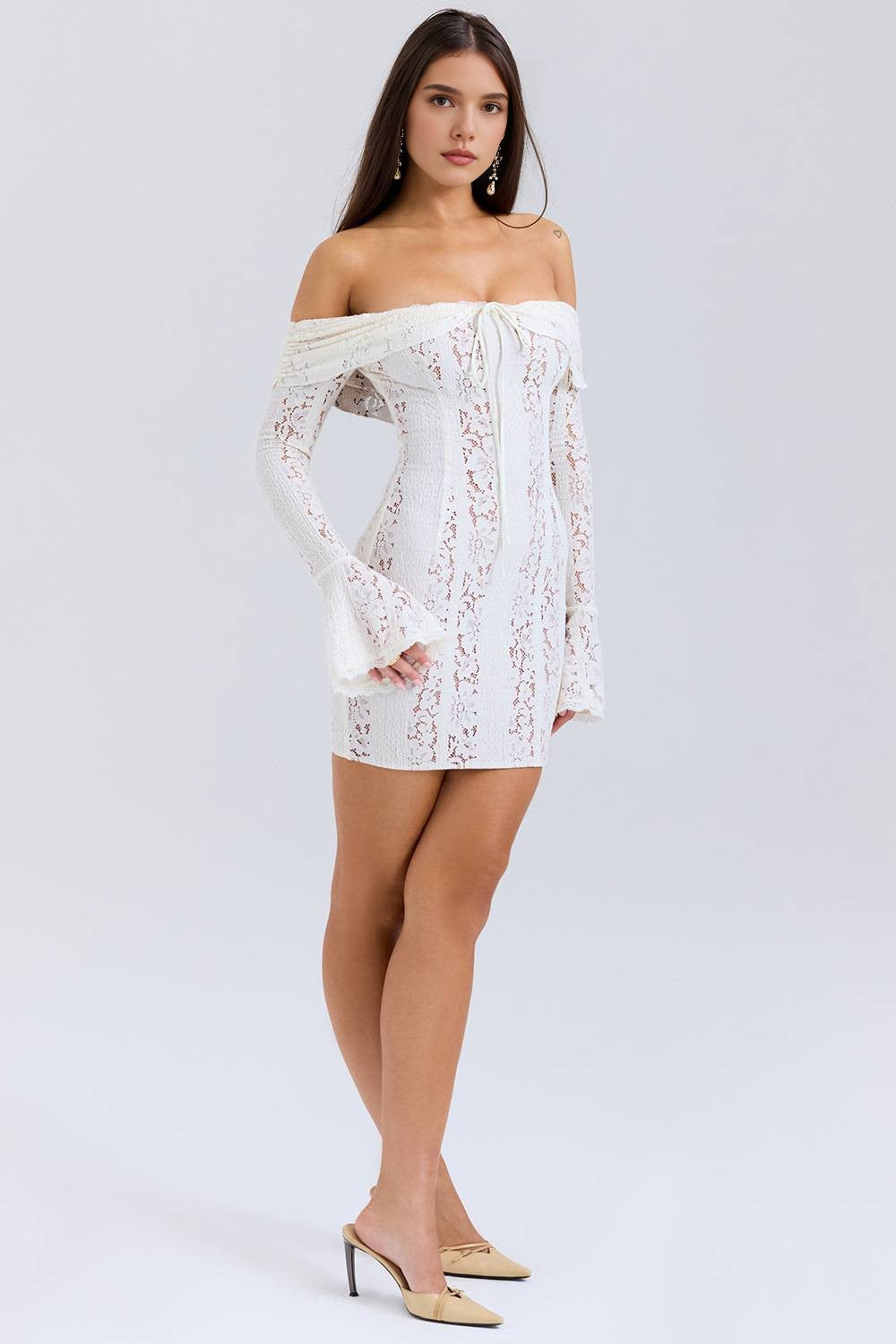Clara Off Shoulder Lace Dress