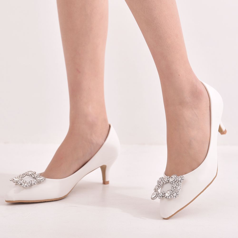 Crystal Square Buckle Wedding Shoes