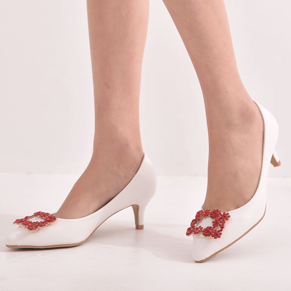 Crystal Square Buckle Wedding Shoes