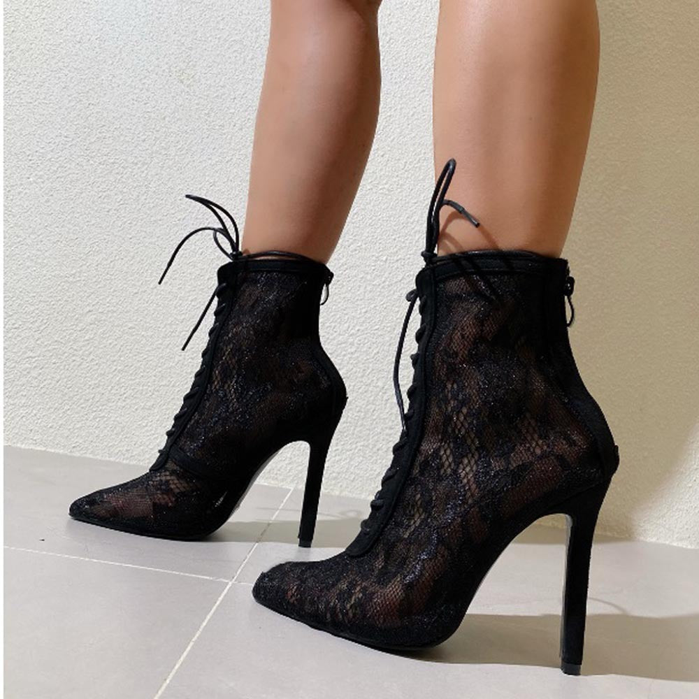 Bottines sexy en dentelle Canna