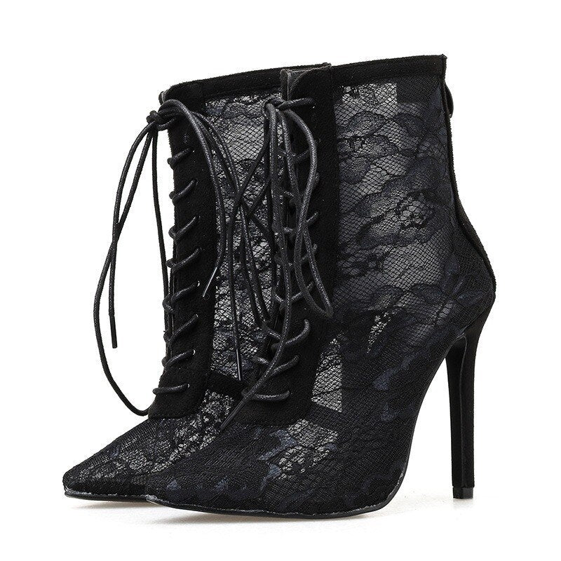 Bottines sexy en dentelle Canna