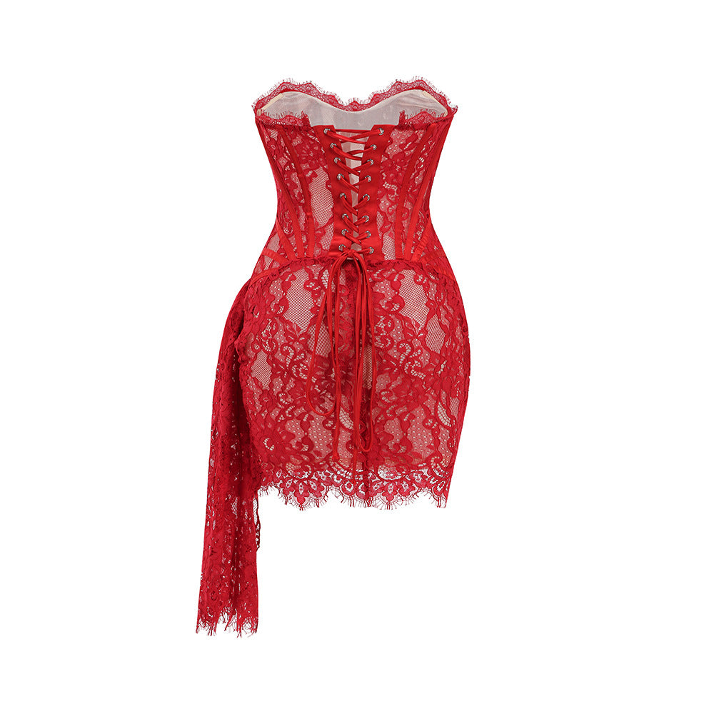 Aria Lace Corset Mini Dress