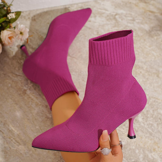 Mimosa Knit Stiletto Ankle Boots