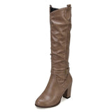 Verbena Pleated Knee High Boots