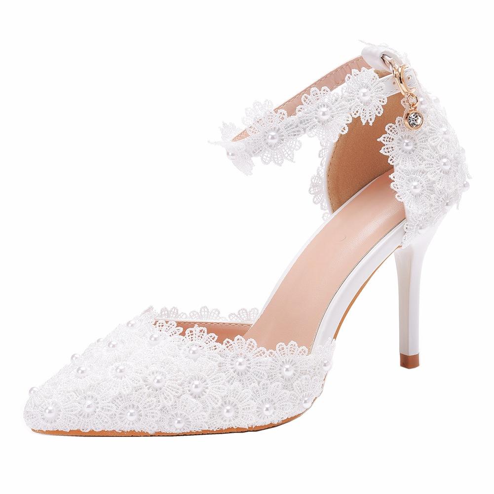 Crystal Lace Stiletto Wedding Pumps