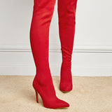 Wandflower Side Zip Over Knee Boots