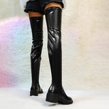 Diascia Leather Over-Knee Boots