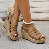 Fressia Hollow Out Wedge Sandals