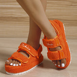 Linaria Platform Furry Sandals