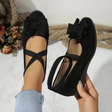 Erica Bowknot Cross Strap Ballet Pumps