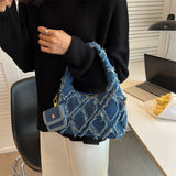 Ruby Quilted Denim Handbag