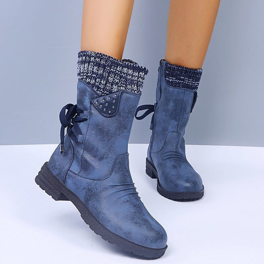 Nemesia Tie Up Mid-Calf Boots