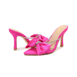 Primula Bow Satin Stiletto Sandals