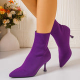 Mimosa Knit Stiletto Ankle Boots