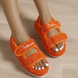 Linaria Platform Furry Sandals