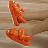 Linaria Platform Furry Sandals