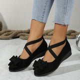 Erica Bowknot Cross Strap Ballet Pumps