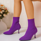 Mimosa Knit Stiletto Ankle Boots