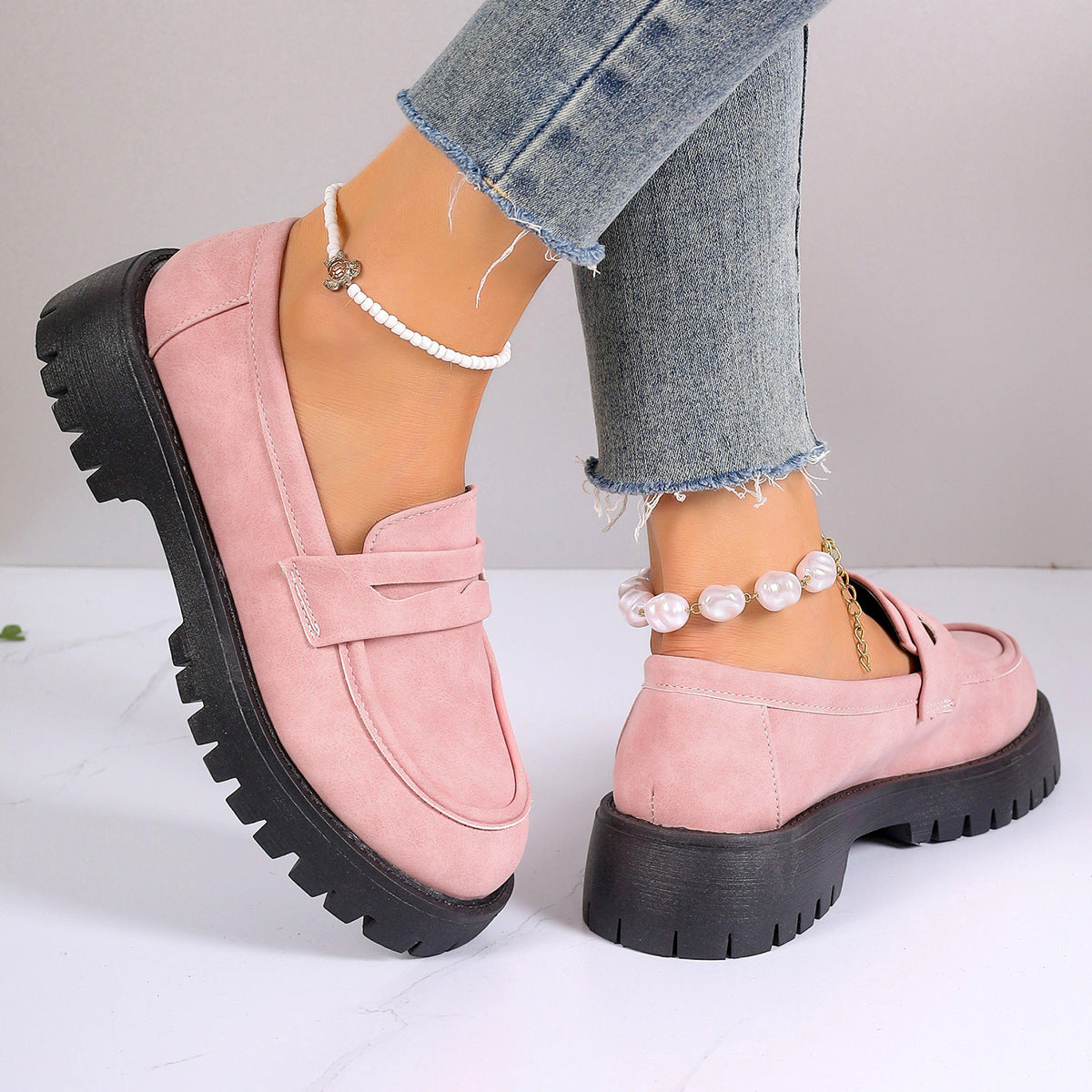 Gerbera Solid Color Loafers
