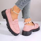 Gerbera Solid Color Platform Loafers