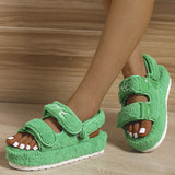 Linaria Platform Furry Sandals