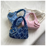 Ruby Quilted Denim Handbag