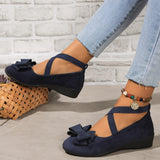 Erica Bowknot Cross Strap Ballet Pumps