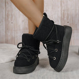 Hosta Cross Strap Furry Ankle Boots