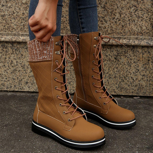 Dianella Lace Up Mid-Calf Boots