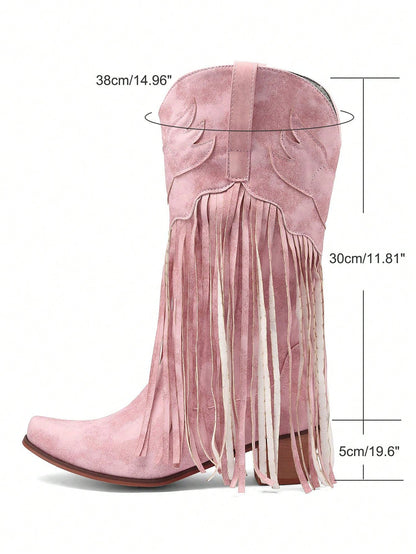 Dahlia Retro Tassel Cowboy Boots