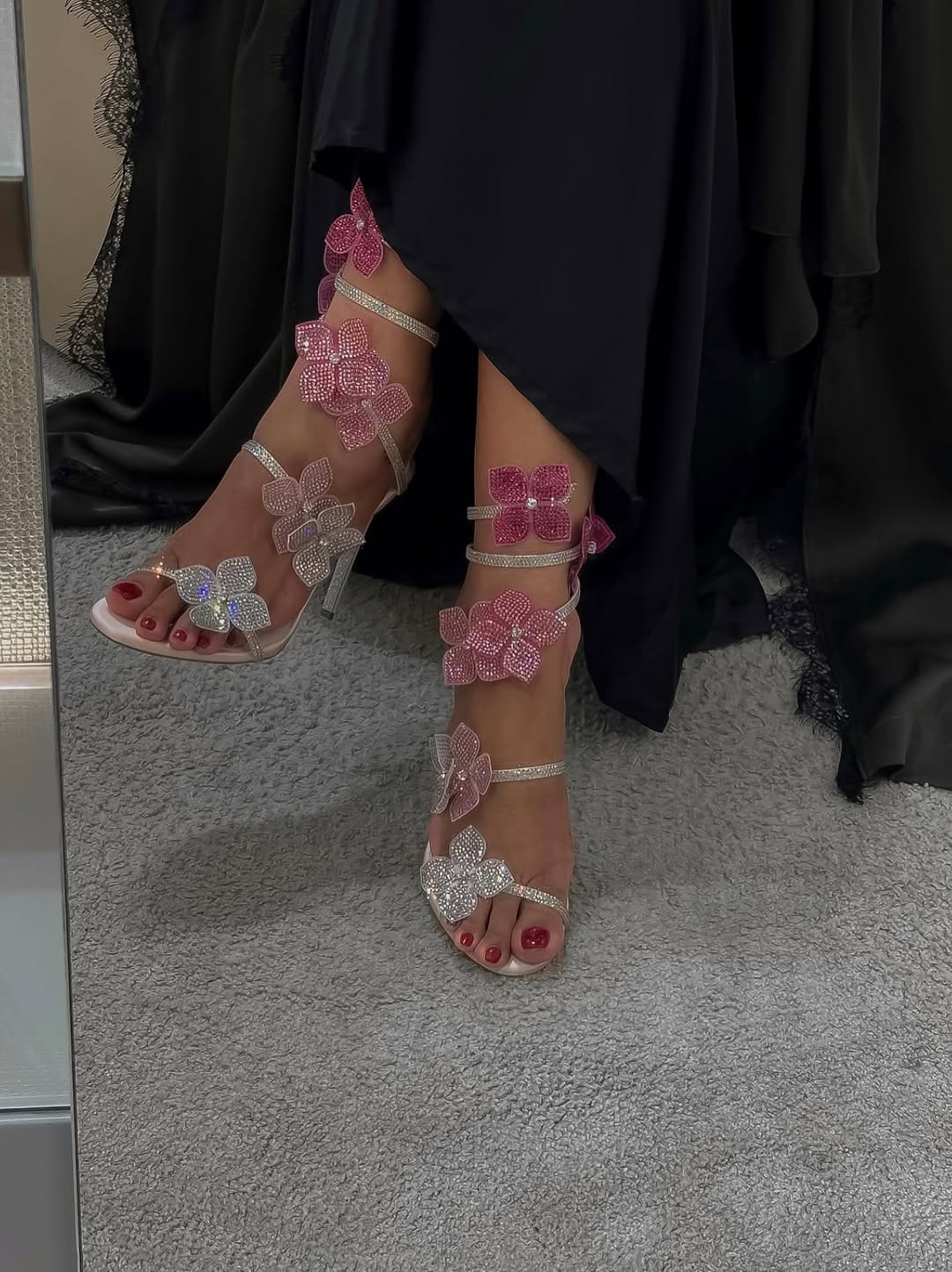 Camelia Flower Pattern Sandals