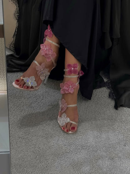 Camelia Flower Pattern Sandals