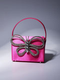 Charlotte Butterfly Mini-Boxtasche mit Strasssteinen