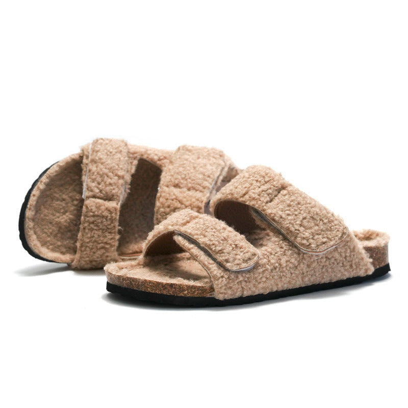 Peony Suede Cork Slippers