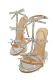 Clarkia Strass-Sandalen mit Schleife
