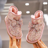 Eka Children's Rhinestone Bow-knot Snow Boots