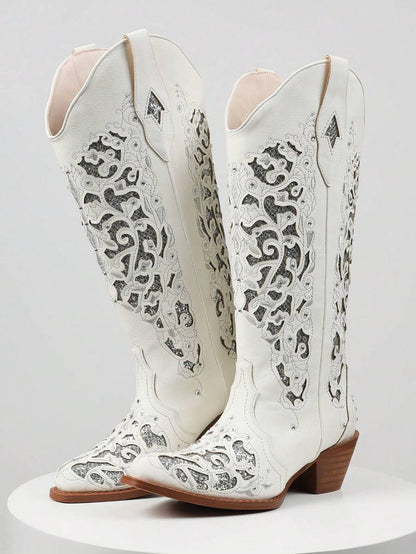 Nerine Embroidery Cowboy Boots