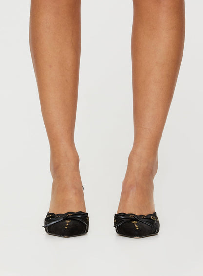 Daisy Bow-knot Pointed Toe Heels