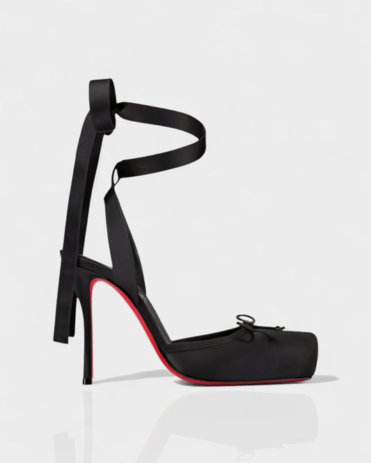 Galaxia Satin Ballet Lace-up Heels