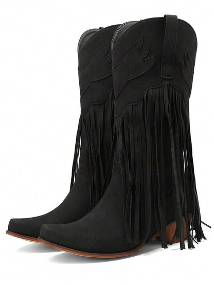 Dahlia Retro Tassel Cowboy Boots