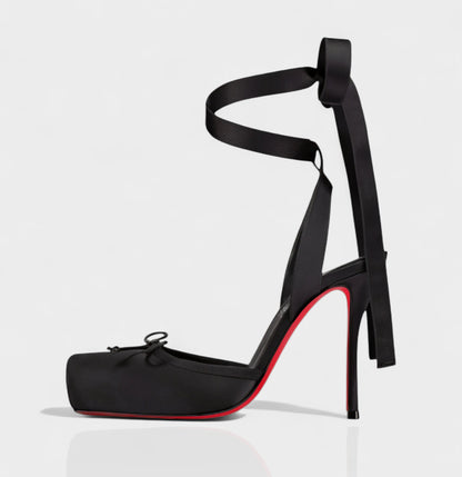 Galaxia Satin Ballet Lace-up Heels