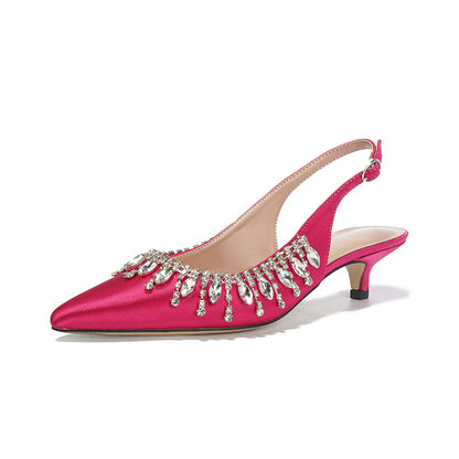 Clematis Elegant Rhinestone Satin Pumps