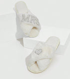 Lavender Letter Deco Furry Slippers
