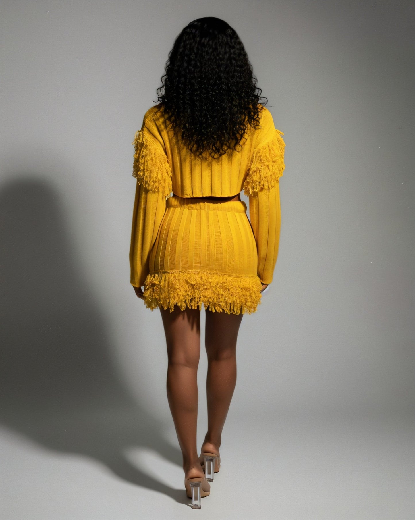 Mila Cropped Cardigan Skirt Set