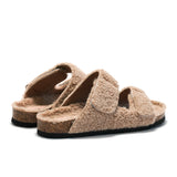 Peony Suede Cork Slippers
