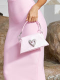 Olivia Sparkling Heart Rhinestone Handbag