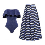 Aurora Denim Two-Piece Swimsuit